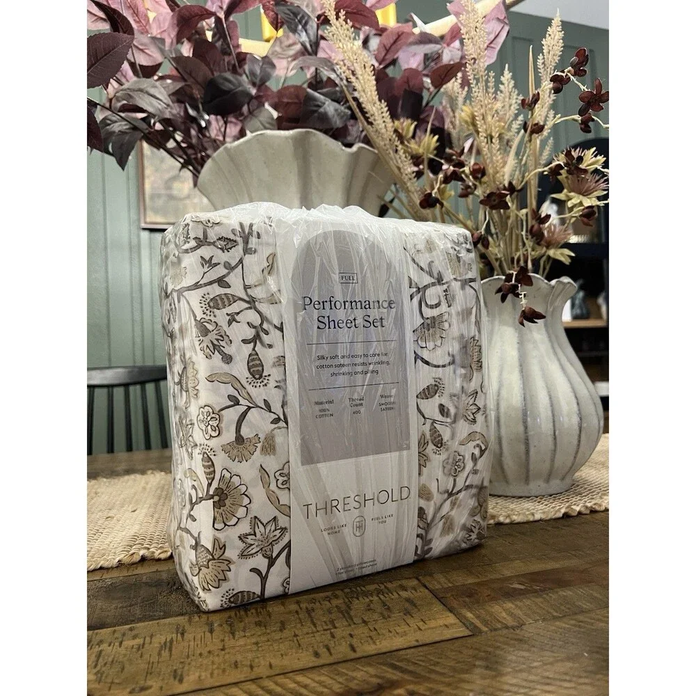 Full 400 Thread Count Performance Sheet Set Cool Floral - Threshold NEW